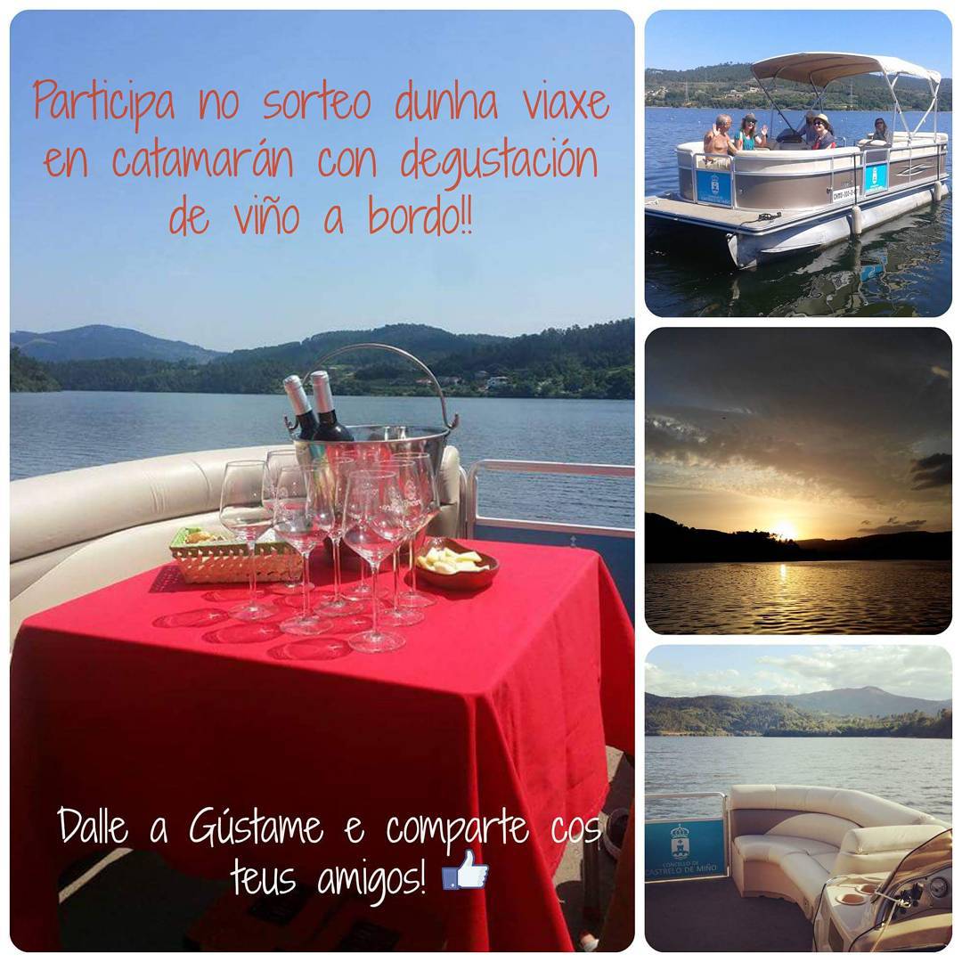 Sorteo no Facebook. Gaña unha viaxe no Catamarán polo Ribeiro do Miño con desgutación de viños a bordo. Búscanos no facebook e participa!!