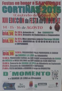 cartel festa codorniz castrelo de mino
